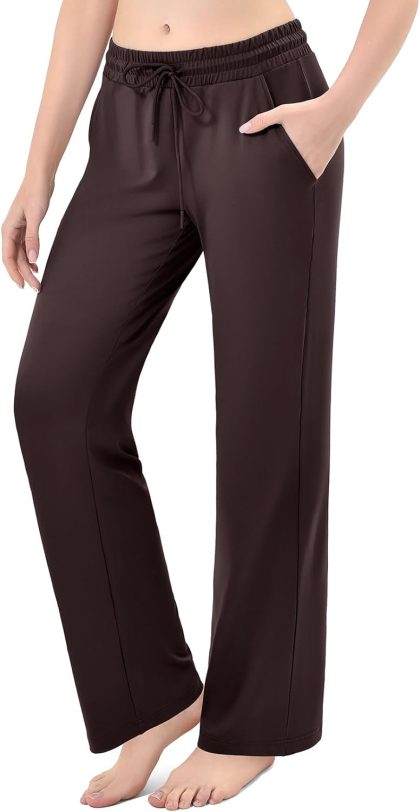 Loose Straight Leg Women’s Sweatpants with Pockets for Sports Jogging